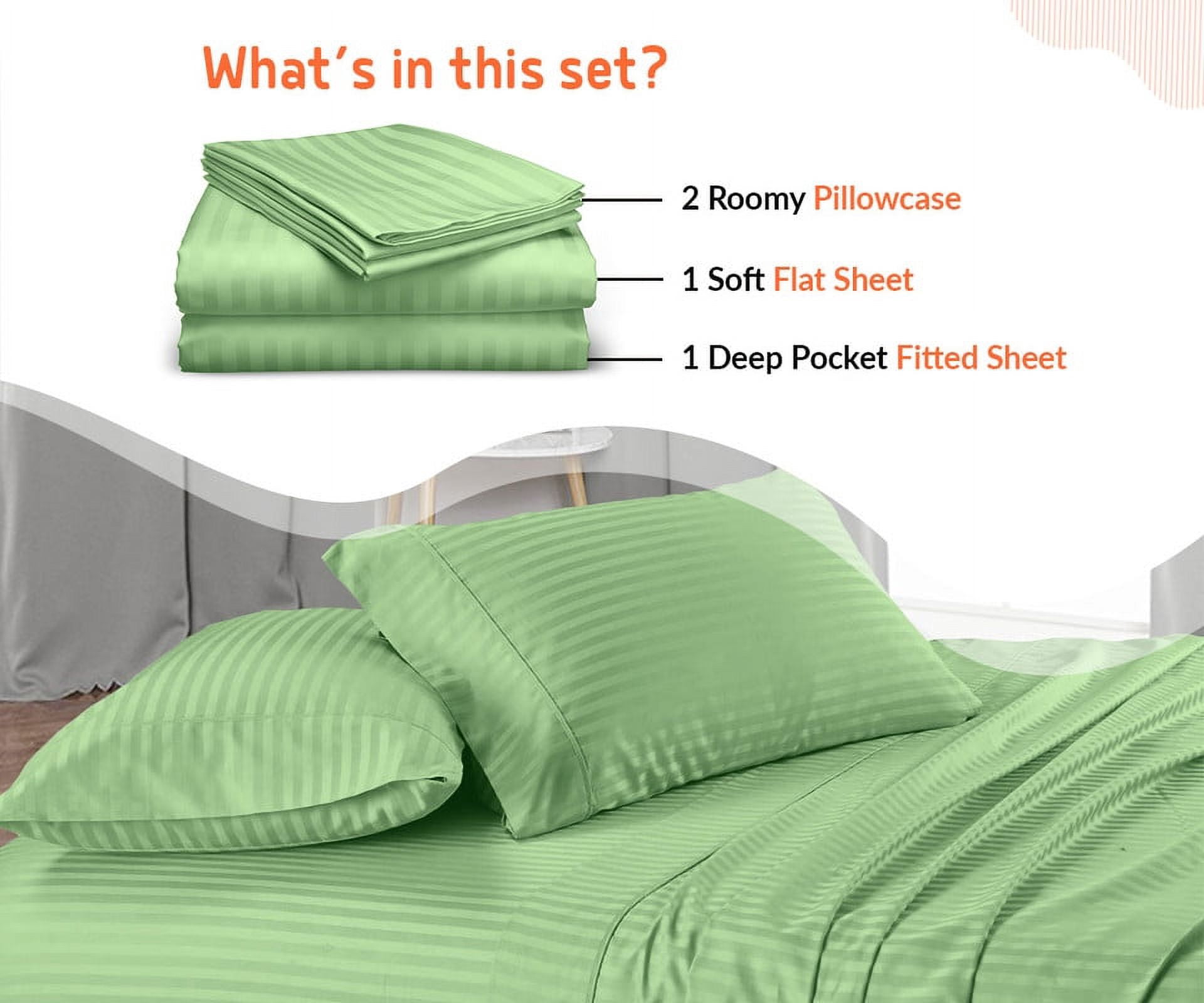 CLOUDSCAPE LINEN 100% Egyptian Cotton Sheets King Size - 4 Pieces King Size Bed Sheets Set