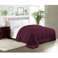 thumbnail image 1 of CCNY 100% Microfiber Made Comforter with 2 Pillow Cases Size- Full Wine Solid Pattern Quilte Case, 1 of 5