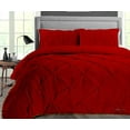 thumbnail image 1 of CCNY 100% Microfiber Made Comforter with 2 Pillow Cases Size- Twin Blood Red Pinch Pattern Quilte Case, 1 of 5