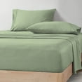 thumbnail image 1 of CCNY 1000 TC Egyptian Cotton Bed Sheets, 4Pc Sheet Set - 1 Fitted Sheet, 1 Flat Sheet & 2 Pillowcases 24 Inch Deep Pocket (Olympic Queen-Moss ), 1 of 8