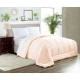 thumbnail image 1 of CCNY 1000 TC Egyptian Cotton Comforter with 2 Matching Pillowcases Size- Oversized Palatial King Peach Solid Pattern Breathable Quilted Case, 1 of 4
