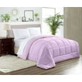 thumbnail image 1 of CCNY 100% Microfiber Made Comforter with 2 Pillow Cases Size- Oversized Queen Lilac Solid Pattern Quilte Case, 1 of 5