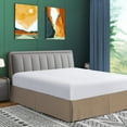 thumbnail image 1 of CCNY 12" Inch Drop Pleated Bed Skirt King Size 100% Microfiber Made Taupe with Split Corners Bedskirts, 1 of 11