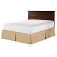 thumbnail image 1 of CCNY 14" Inch Drop Pleated Bed Skirt Short Queen Size 100% Microfiber Made Taupe with Split Corners Bedskirts, 1 of 7