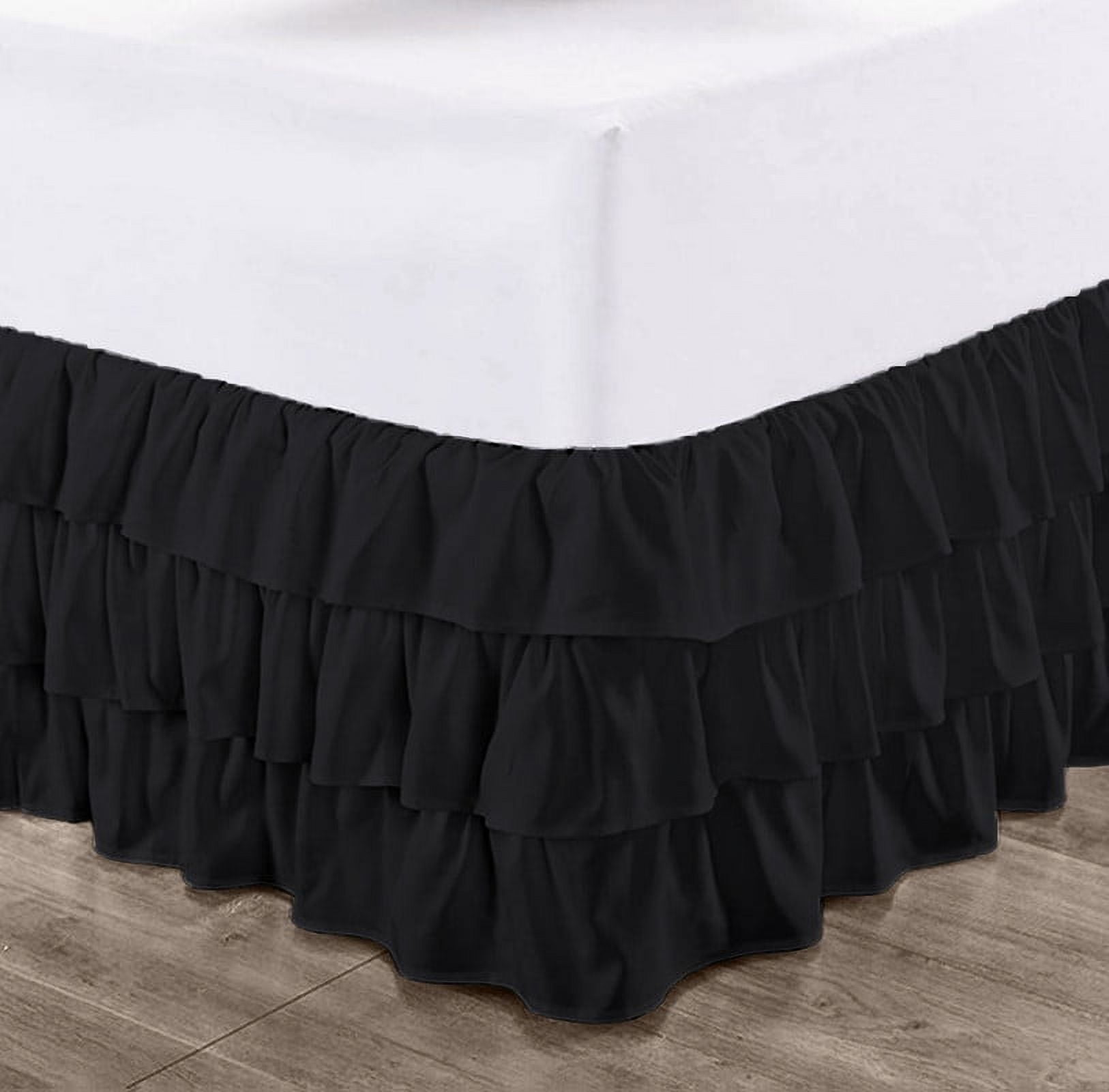CCNY 18" Inch Drop Multi Ruffled Bed Skirt Full Size 100 Microfiber