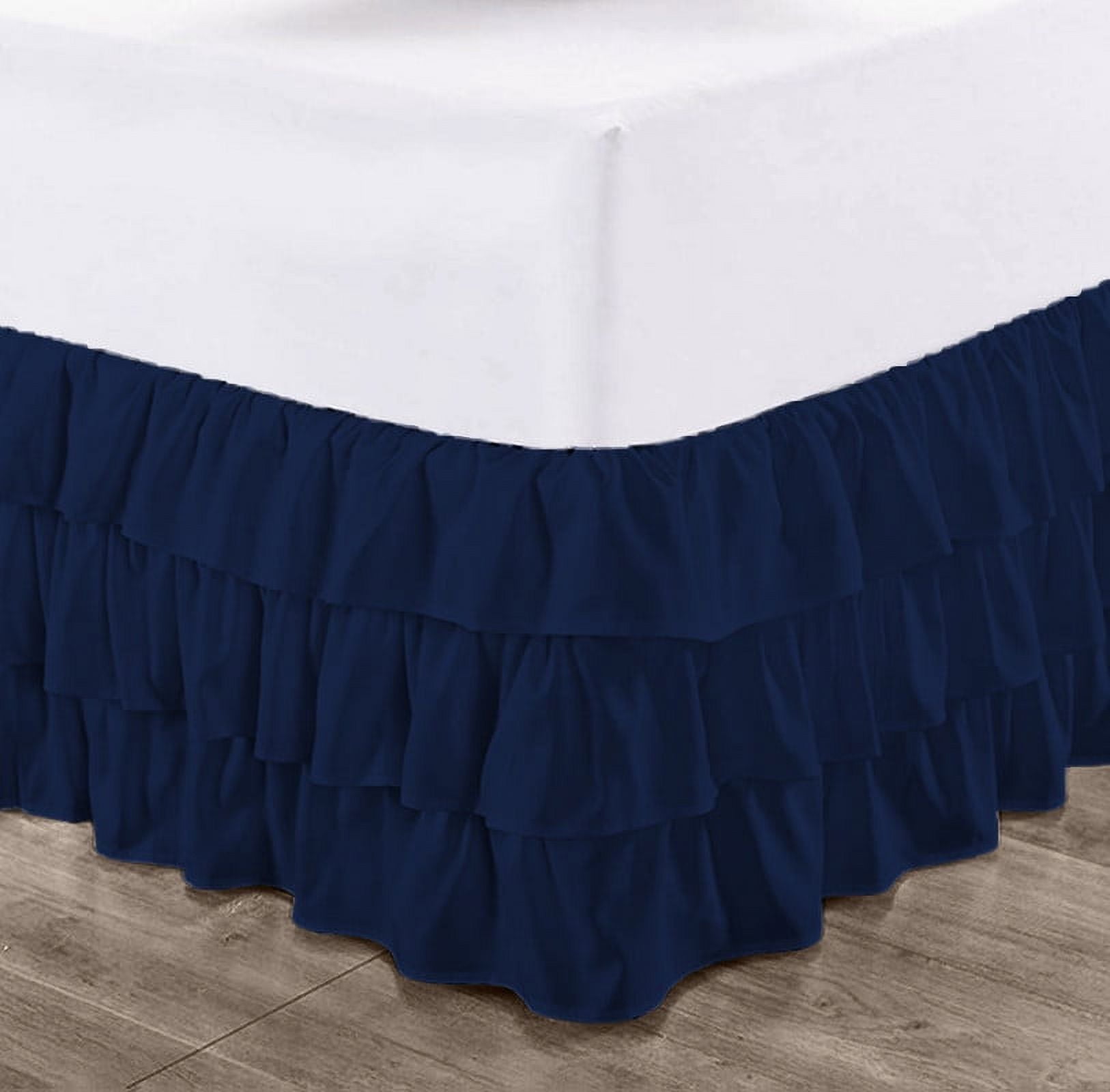 CCNY 18" Inch Drop Multi Ruffled Bed Skirt Full Size 100 Microfiber