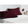 thumbnail image 1 of CCNY 2 Pack Youth Pillowcases Set Youth 16x22 Inch 600 Thread Count 100% Soft Egyptian Cotton Travel Pillow Covers Wine Solid, 1 of 5