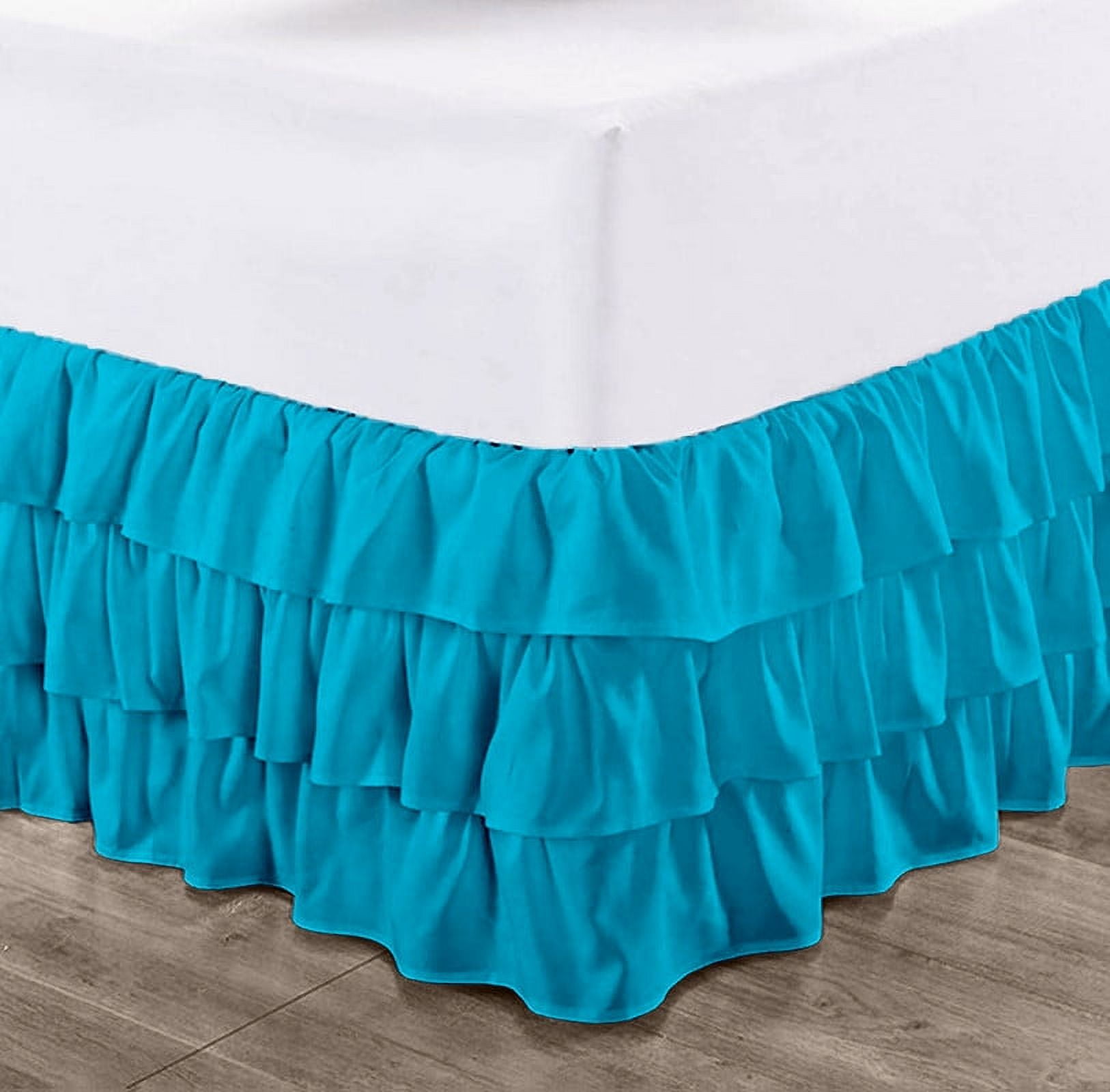 Blue Bed Skirts Queennull