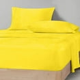 thumbnail image 1 of CCNY 400 TC Egyptian Cotton Bed Sheets, Luxurious Soft 4Pc Sheet Set - 1 Fitted Sheet, 1 Flat Sheet & 2 Pillowcases, 24 Inch Deep Pocket (Queen-Yellow Solid), 1 of 8