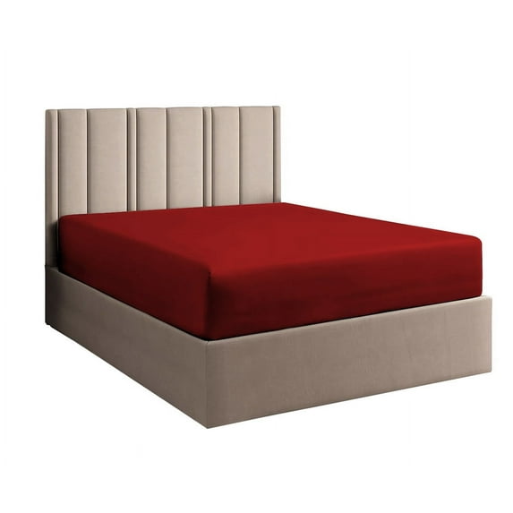 CCNY 600 TC Egyptian Cotton 1 Fitted Sheet & 2 Pillowcases 15 Inch Deep Pocket (California King-Burgundy Solid)
