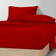 thumbnail image 1 of CCNY 600 TC Egyptian Cotton Bed Sheets, Luxurious Soft for Hotel Quality 4Pc Sheet Set - 1 Fitted Sheet, 1 Flat Sheet & 2 Pillowcases 15 Inch Deep Pocket (Full XL-Blood Red Solid), 1 of 8