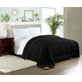 thumbnail image 1 of CCNY 600 TC Egyptian Cotton Comforter with 2 Matching Pillowcases Size Oversized Palatial King Black Solid Pattern Breathable Quilted Case, 1 of 4