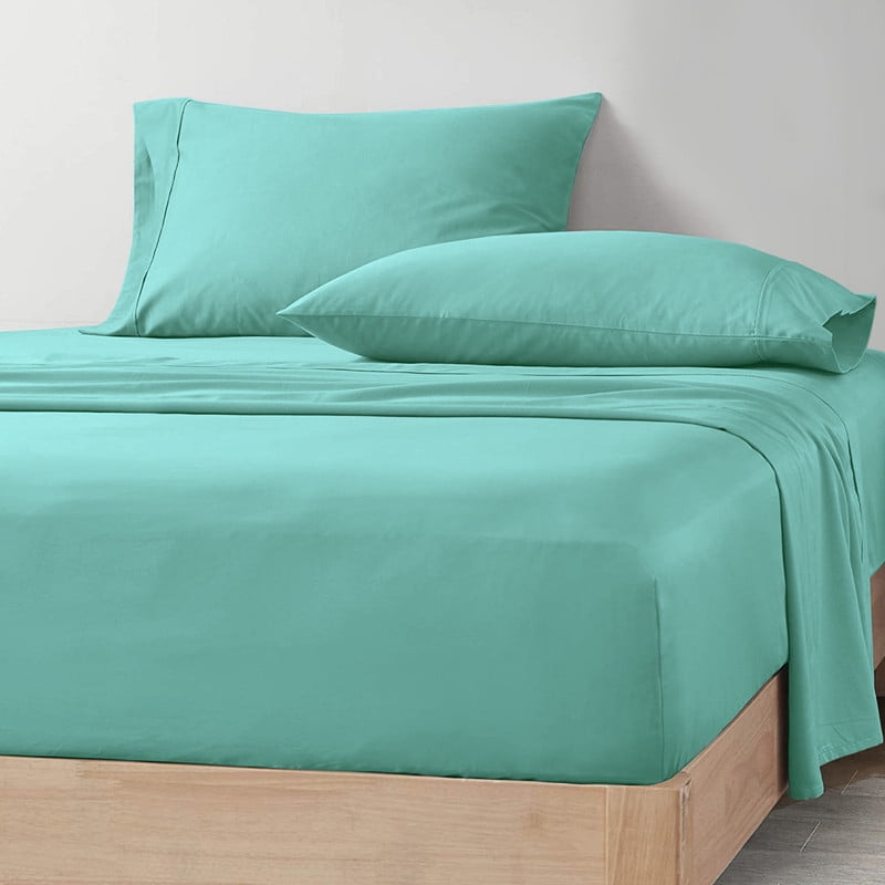 CCNY 800 TC Egyptian Cotton Bed Sheets, 4Pc Sheet Set 1 Fitted Sheet