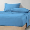thumbnail image 1 of CCNY 800 TC Egyptian Cotton Bed Sheets, 4Pc Sheet Set - 1 Fitted Sheet, 1 Flat Sheet & 2 Pillowcases 24 Inch Deep Pocket (Short King-Mediterranean Blue), 1 of 8