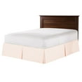 thumbnail image 1 of CCNY 9" Inch Drop Pleated Bed Skirt Queen Size 100% Microfiber Made Peach with Split Corners, 1 of 7