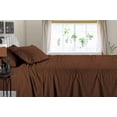 thumbnail image 1 of CCNY Alaskan King Size Egyptian Cotton Bed Sheets 600 TC 4pc Sheet Set Chocolate Striped 15 Inch Deep Pocket, 1 of 6