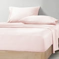 thumbnail image 1 of CCNY Bed Sheet Set Alberta King Size Egyptian Cotton Bed Sheets 1000 TC 4Pc Sheet Set Blush Solid 18 Inch Deep Pocket, 1 of 8