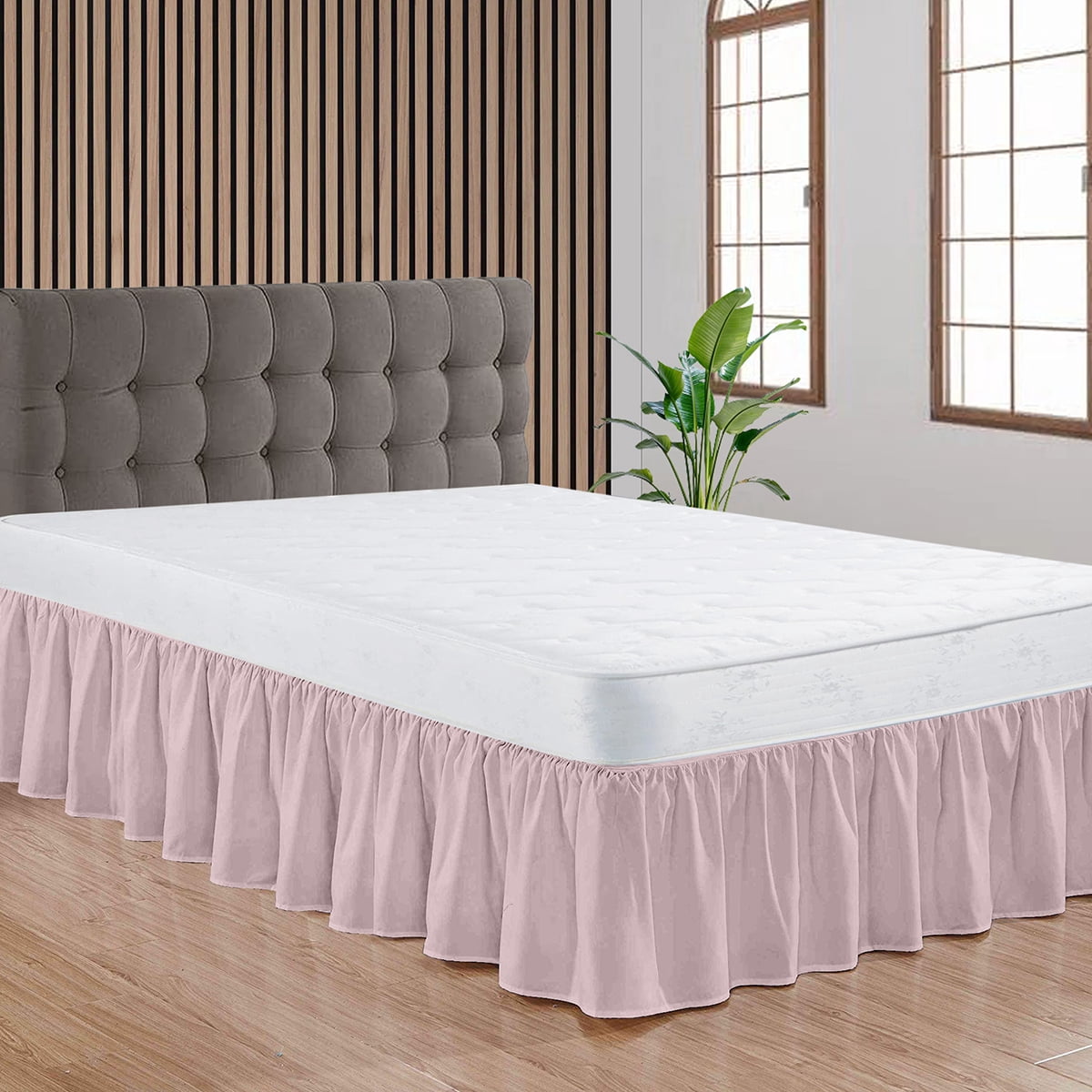 CCNY Bed Skirt Dust Ruffled Style Bedskirt Full Adjustable Elastic 21 ...
