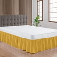 thumbnail image 1 of CCNY Bed Skirt Dust Ruffled Style Bedskirt Short King Adjustable Elastic 21" Inch Drop Length Microfiber Made Golden Bedskirts, 1 of 6