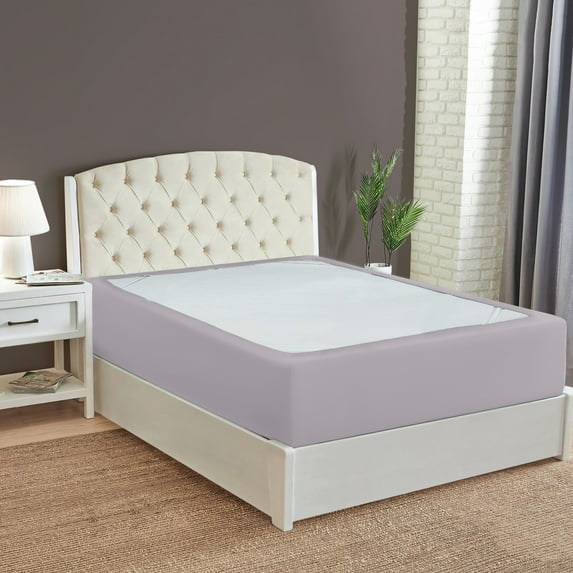 CCNY Box Spring cover Upgrade Your Mattress with our Twin Size Box Spring Cover Fits Box Springs Upto 18" Inch Deep Mattress Light Gray