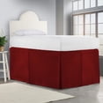 thumbnail image 1 of CCNY Dorm Room Bed Skirt Pleated Pattern 100% Microfiber Burgundy Twin XL 36" Drop Length Dorm Bed Skirts, 1 of 6