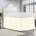 thumbnail image 1 of CCNY Dorm Room Bed Skirt Pleated Pattern 100% Microfiber Ivory Twin XL 36" Drop Length Dorm Bed Skirts, 1 of 6