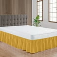 thumbnail image 1 of CCNY Dust Ruffled Style Bed Skirt California King size Adjustable Elastic 10" Drop Length Microfiber Made Golden Bedskirts, 1 of 6