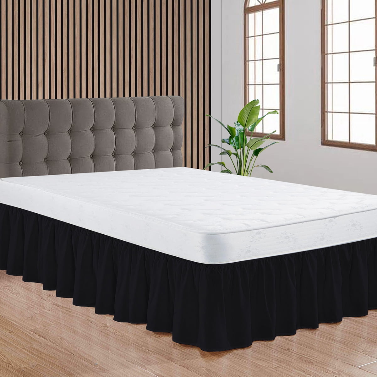 CCNY Dust Ruffled Style Bed Skirt Full XL size Adjustable Elastic 11 ...
