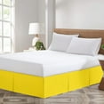 thumbnail image 1 of CCNY Magic Bed Skirt 12 Inch Drop Pleated Pattern with Split Corners Microfiber (Olympic Queen-Yellow), 1 of 5