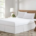 thumbnail image 1 of CCNY Magic Bed Skirt 12 Inch Drop Pleated Pattern with Split Corners Microfiber (Twin-White), 1 of 5