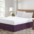 thumbnail image 1 of CCNY Magic Bed Skirt 14 Inch Drop Pleated Pattern with Split Corners Microfiber (Twin-Plum), 1 of 5