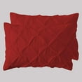 thumbnail image 1 of CCNY Pillowcases Set of 2 Burgundy Queen Size Pinch 1000 TC 100% Egyptian Cotton Soft Pillow Case, 1 of 4