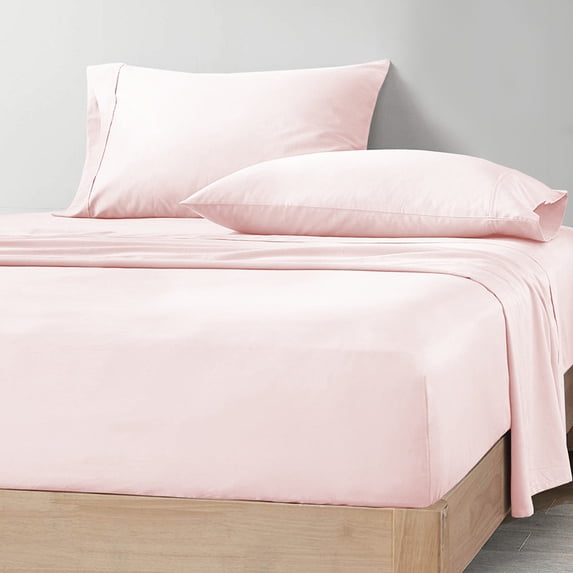 CCNY RV Bunk Sheet Set 38X80" Truck Sleeper 1000 TC Egyptian Cotton Camper 4Pcs Sheets & Pillowcase 10" Deep pocket Blush