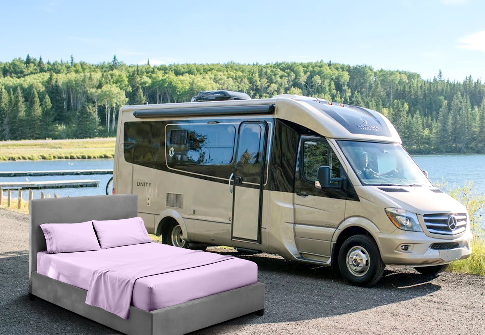 CCNY RV Sheet Set Bunk 28X75" Cot Bed 600 TC Egyptian Cotton Solid