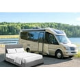 thumbnail image 1 of CCNY RV Sheet Set Bunk 35X89" Truck Sleeper 600 TC Egyptian Cotton Solid Camper 4PC Hotal Feel Sheets 10" Deep Pocket White, 1 of 8