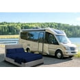 thumbnail image 1 of CCNY RV Sheet Set Bunk 36X75" Cot Bed 600 TC Egyptian Cotton Solid Camper 4PC Hotal Feel Sheets 12" Deep Pocket Navy Blue, 1 of 8