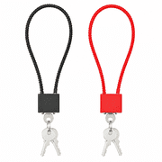 CCNZZITSHT 2 Pcs Steel Rope Padlocks with Same Keys, Padlock Long Shackle Outdoor, Padlock Flexible Cable for Suitcase Gate Bicycle Gym Locker