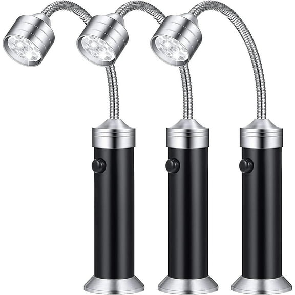 CCNZZITSHT 3 Pieces Grill Barbecue Light Magnetic Base Led Bbq Light Adjustable Bbq Light With 360 Degree Neck Grill Lamp For Outdoor Grilling And Bbq, Black