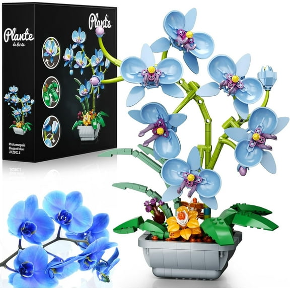 CCNZZITSHT Orchid Flowers Bouquet Building Set for Adults - Botanicals Collection Artificial Plant Orchid Bonsai Home Decor for Valentine's Day, Mothers Day, Anniversary Birthday(581pcs)