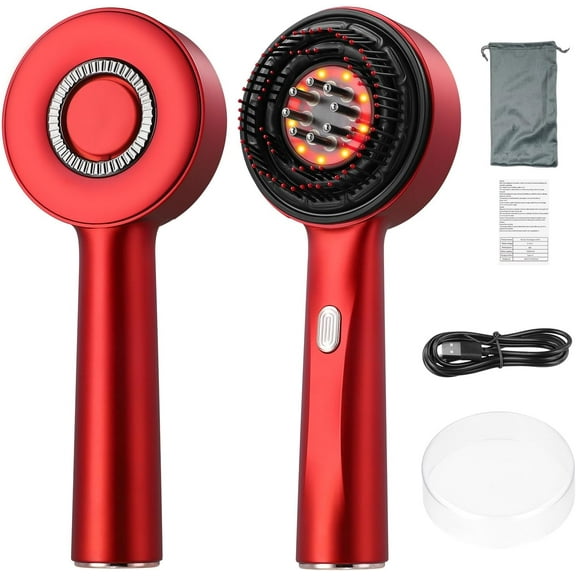 CCNZZITSHT Scalp Massaging Brush,3 in 1 Electric Hair Massager with IPX7 Waterproof,Cordless Red Light Hair Massager,Scalp Massage Comb,Hair Oil Applicator