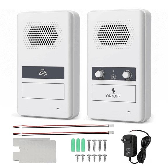 CCNZZITSHT Wireless for Home, 656ft Long Range House Intercom System, Room to Room Intercom, Counter Window Intercom System