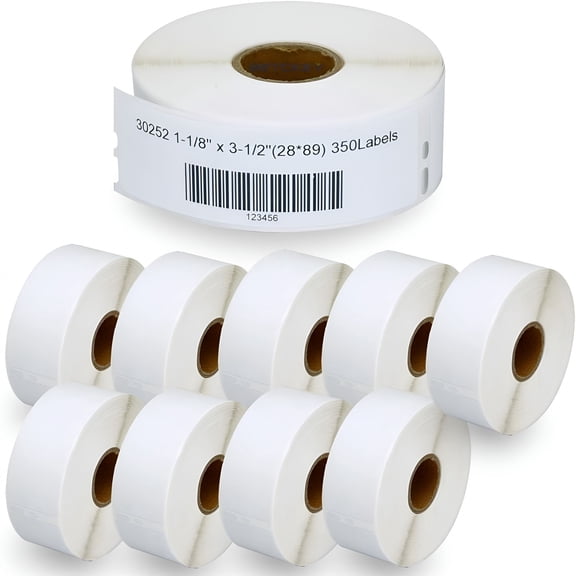 CCOCC 1-1/8" X 3-1/2" Address & Barcode Labels (3500 Labels,10 Rolls)