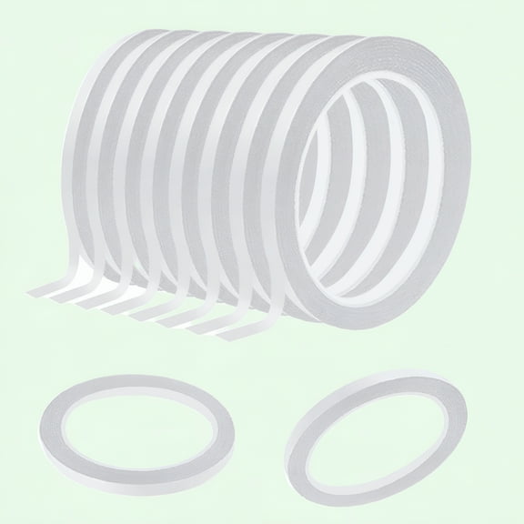 CCOCC 1/4 inch Double Sided Tape - Pack of 10 Rolls - Thin Adhesive Tape for Clothing,Arts,Crafts,Photography,Scrapbooking - Hand Tear - Paper Backing