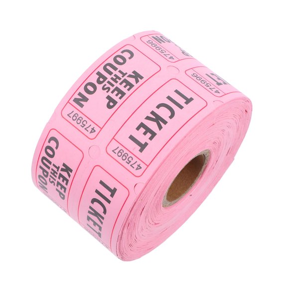 CCOCC 1 Roll Sweepstakes Raffle Tickets for Auctions Pink Carnival Raffle Tickets Trade Show Entry Tickets for Raffle Event Supplies