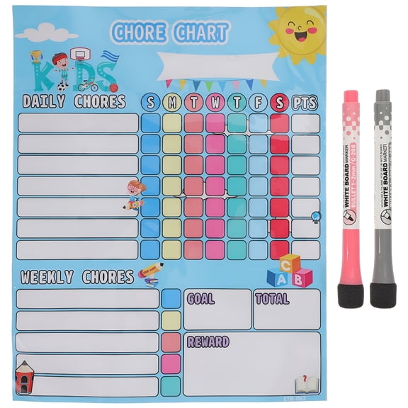 CCOCC 1 Set of Household Behavior Chart Reward Chart Convenient Kids Calendar