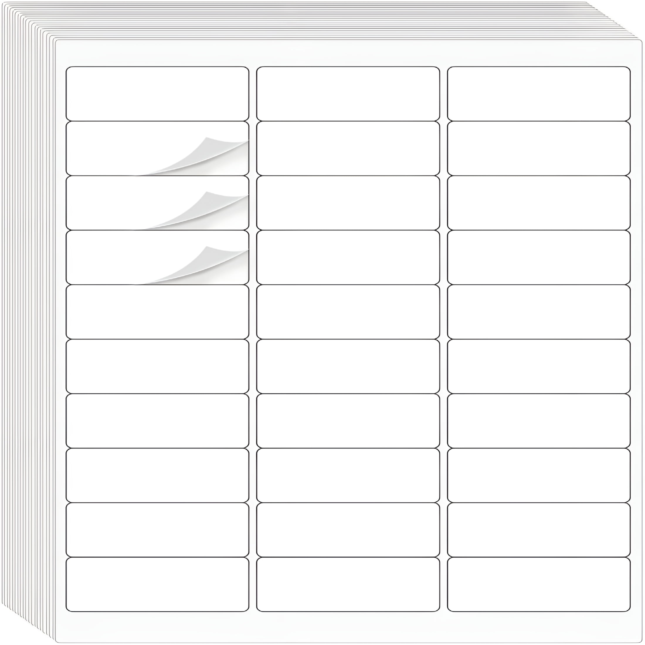 CCOCC 1"X 2-5/8"Address Labels 3000 Labels Sticker Paper for Laser/Ink Jet Printer Mailing Labels 8.5"×11"White 30 Per Sheet