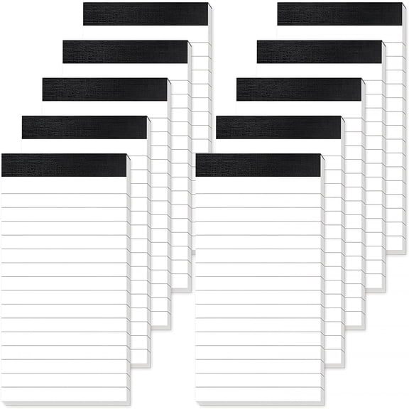 CCOCC 10 Pack Small Note Pads 3X5 Lined Writing Pads Mini Notepads Small Pads of Paper 3X5 with 30 Sheets Per Notepad 80Gsm Paper Mini Legal Pads 3X5 Inch Pocket Notebook for Taking Notes