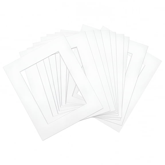 CCOCC 10-Pack White Picture Mats 3.9 x 5.9 Inch, Core Cut Frame Matting for Photos, Artwork & Painting Display
