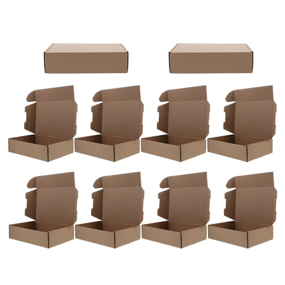 CCOCC 10 Pcs Carton Shoe Boxes Cardboard Moving Boxes Large Small Cardboard Boxes Small Mailing Boxes for Storage, Packing, Moving, Shipping, Organizing.
