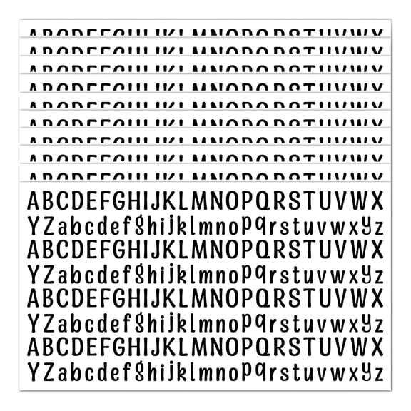 CCOCC 10 Sheet Small Letter Stickers,1/2 Inch Self Adhesive Alphabet Stickers,Cute Vinyl Letter Stickers for Arts Crafts Outdoor Sign Poster Windows Doors Mailboxes Car Truck